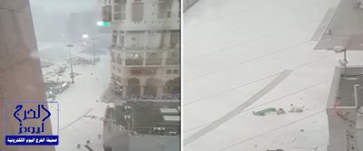بالفيديو.. سقوط رافعة أخرى خارج نطاق الحرم المكي متسببةً بتلفيات وأضرار