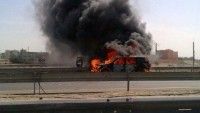 هجوم على سيارات السعوديين بقنابل المولوتوف بالبحرين ( فيديو )