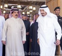 خادم الحرمين يستقبل ملك البحرين ويشرف مأدبة الغداء التي أقامها رئيس الوزراء