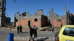 بالصور.. انهيار سقف مسجد تحت الإنشاء وإصابة 3 عمال في تبوك