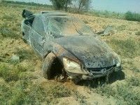 حادث انقلاب على طريق الدلم لسيارة اكورد