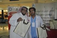 الإعلاميان عبدالرحمن الغانم وعلي الغامدي يزوران المعرض التوعوي لداء السكري