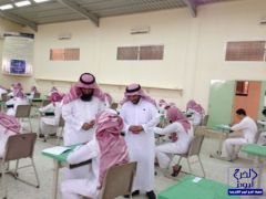 بحضور العسكر بدء اختبارات الفصل الصيفي بثانوية الامير سلمان بن محمد بالدلم
