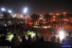 متنزه الملك عبدالله بالرياض يحتضن آلاف المتنزهين في العيد