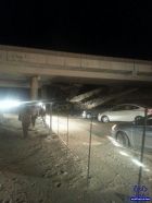 مدني الشرقية : جسر طريق الدمام – الرياض  تعرض لانهيار جزئي