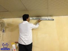 فريق العمل التطوعي بتقنية الخرج ينفذ أعمال الصيانة للمساجد