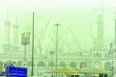 موجة غبار تحجب الرؤية على مكة والمدينة والقصيم وتستمر حتي مساء اليوم