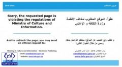 وزارة الإعلام تبدأ في حجب المواقع المخالفة بالصفحة “الزرقاء”