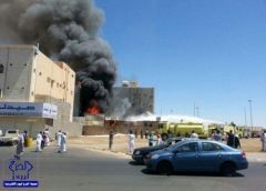 «مدني تبوك» يسيطر على حريق لمحل غسيل سجاد