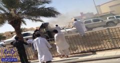 المارة ينقذون سيارة من الانفجار وسط الرياض