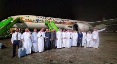 بالصور.. هبوط أول طائرة للخطوط السعودية في بغداد للمرة الأولى منذ 27 عاماً