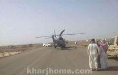 خلل فني يتسبب في هبوط طائرة تابعة للقوات المسلحة بصحراء مهد الذهب