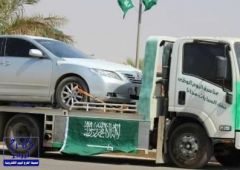 بالصور.. مواطن قائد سطحة يتبرع بنقل المركبات مجاناً في اليوم الوطني تعبيرا عن وطنيته