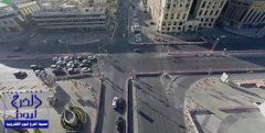 بالفيديو..تصوير جوي لتحويلات مشروع” مترو الرياض “بشارع العليا