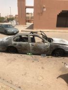 بالصور.. مواطن يعثر على مركبته محروقة في الرياض بعد سرقتها