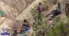 بالفيديو.. إقامة أثيوبيين في جبال منعا بتنومة