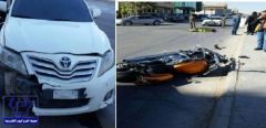 بالصور.. وفاة مواطن يقود دباب دهسا تحت عجلات سيارة كامري