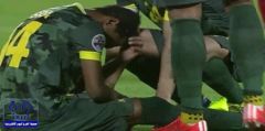 ‫بالفيديو.. لحظة إصابة اللاعب إبراهيم غالب بقطع كامل في الرباط الصليبي‬