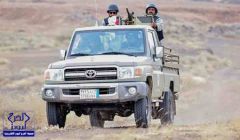 حرس الحدود يُفجر شاحنتين حوثيتين محملتين بالذخائر قرب حُرث