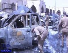 “فيديو”يظهر الأضرار الجسيمة التي أحدثها التفجير الإرهابي بجوار مسجد”العنود”