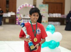 طفل سعودي يحقق إنجازا في مسابقة عالمية بماليزيا