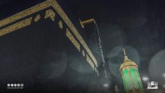 بالفيديو والصور.. هطول أمطار غزيرة على المسجد الحرام