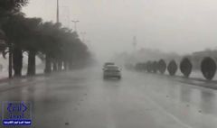 بالفيديو.. أمطار غزيرة مصحوبة ببرد على المدينة المنورة