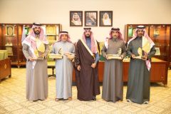 سمو محافظ الخرج يستقبل الفائزين في مهرجان الملك عبدالعزيز وكأس العلا للصقور