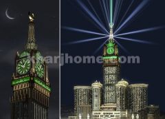 تفاصيل مذهلة عن الغرفة الموجودة أعلى هلال ساعة مكة الذهبي !!